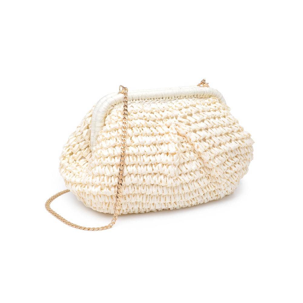 Rafia Clutch Ivory