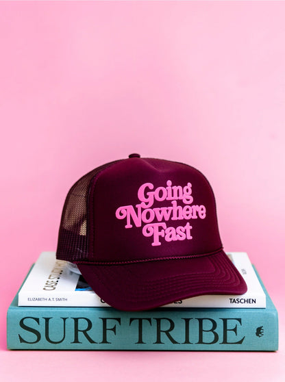 Nowhere Fast Trucker Burgundy