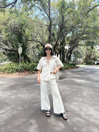 Boxy Cotton Striped Blouse