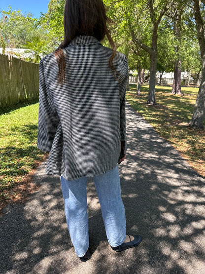 Navy Check Vintage Blazer