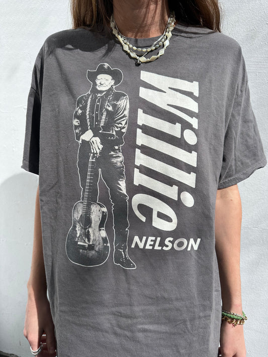 Willie Nelson Stand Charcoal Thrifted Tee