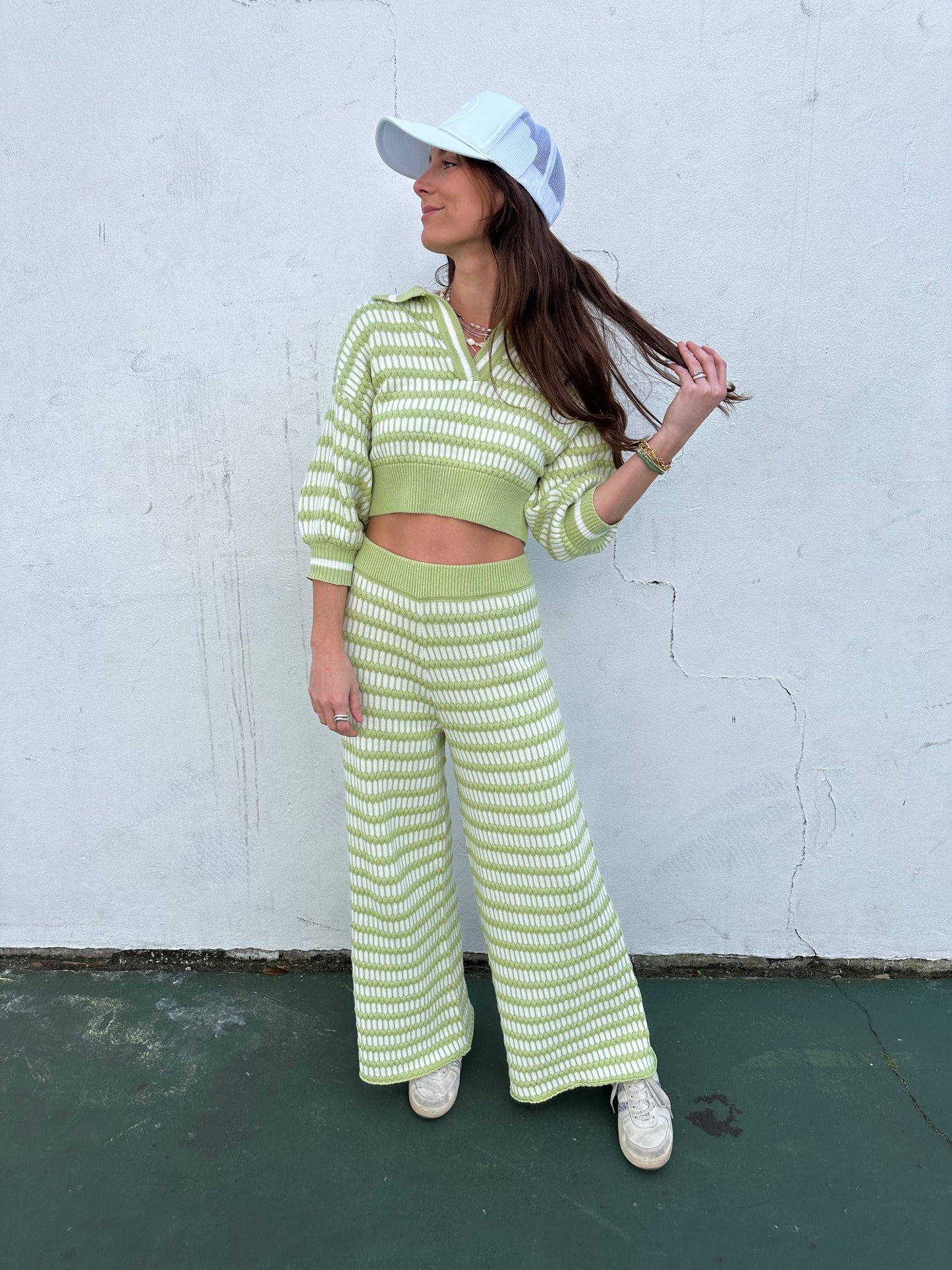 Avocado Striped Knit Pant