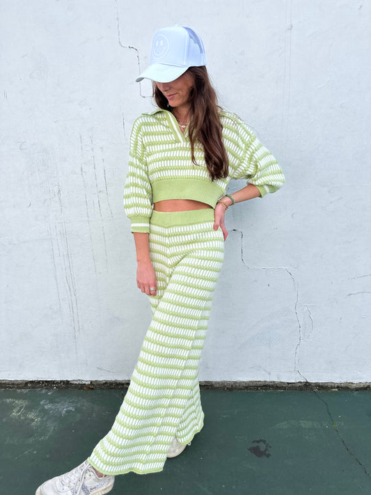 Avocado Striped Knit Pant