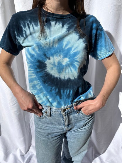 Vintage Tee-Blue Tie Dye