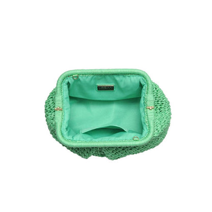 Raffia Clutch Green