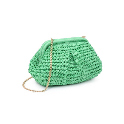 Raffia Clutch Green